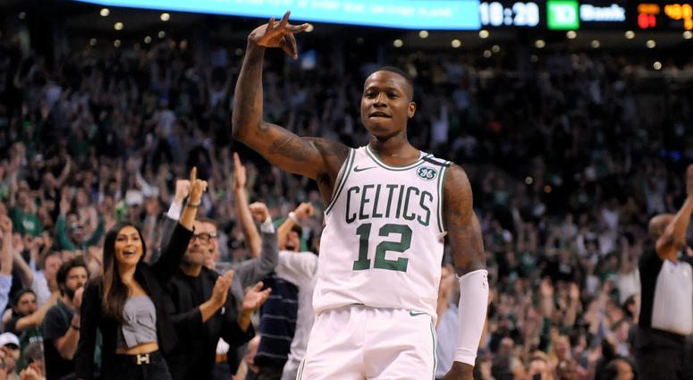 Terry Rozier reacts after scoring in the Eastern Conference Finals Terry_Rozier