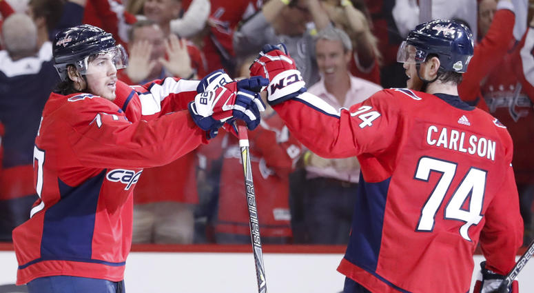 TJ Oshie and John Carlson of the Washington Capitals tj_oshie_caps