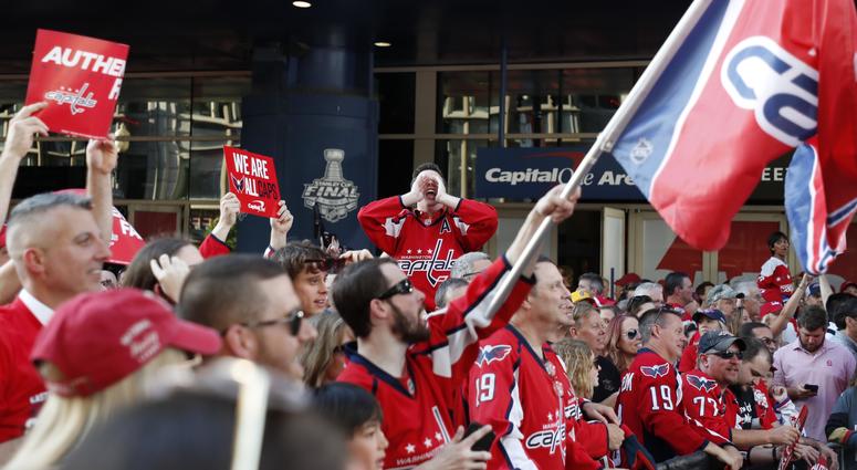 Caps fans wait outside Capital Arena before Game 4 of the Stanley Cup Final Capitals_Fans_Stanley_Cup