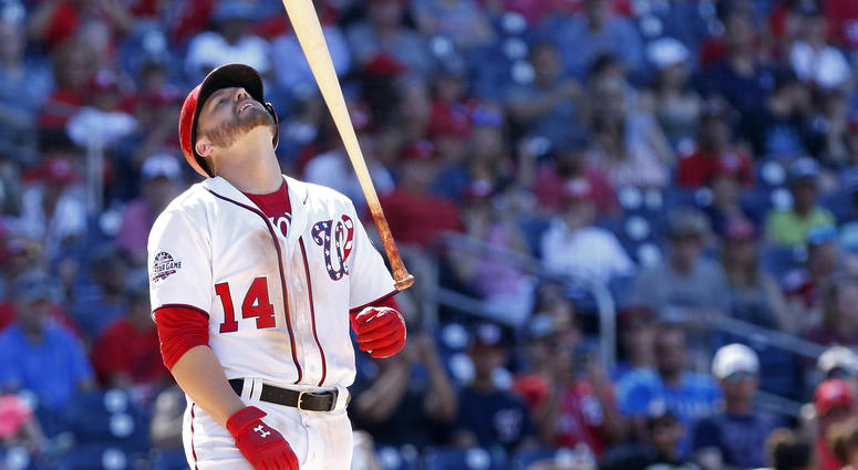Mark Reynolds reacts after striking out. Mark_Reynolds