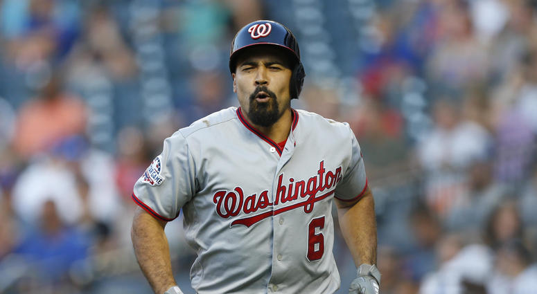 Anthony Rendon reacts after hitting a two-run homer against the Mets Anthony_Rendon