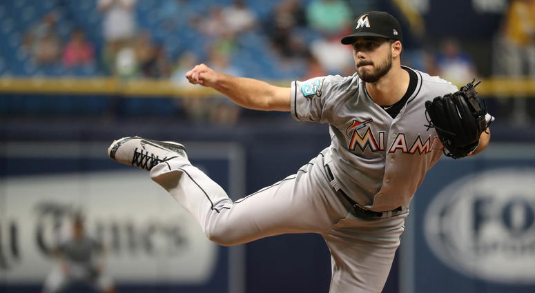 Kyle Barraclough pitches at Tropicana Field in 2018 Barraclough not worried where he slots into Nationals pen