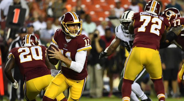 Alex Smith during the Redskins' preseason game against the Jets. Alex_Smith_Jets