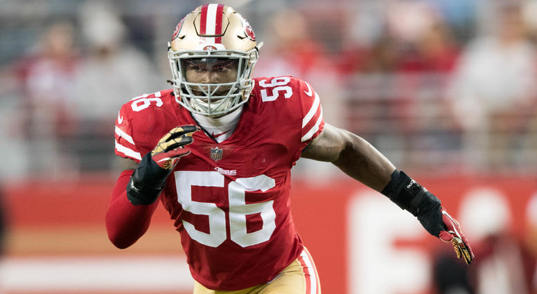 Reuben Foster with the San Francisco 49ers. Reuben_Foster_Niners