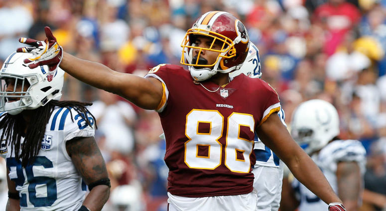 Redskins' TE Jordan Reed. Jordan_Reed_Redskins