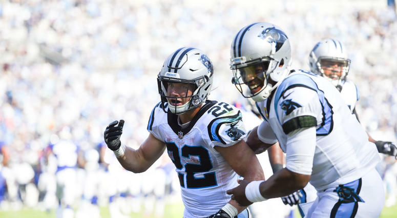 Carolina Panthers QB Cam Newton and RB Christian McCaffrey. Panthers_Cam_Newton