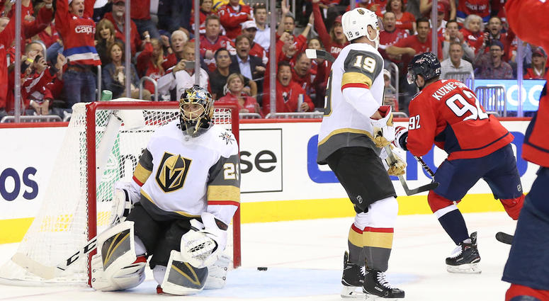 Kuznetsov scores a goal in the first period of Caps' Stanley Cup rematch against the Vegas Golden Knights Evgeny_Kuznetsov_Vegas_Goal