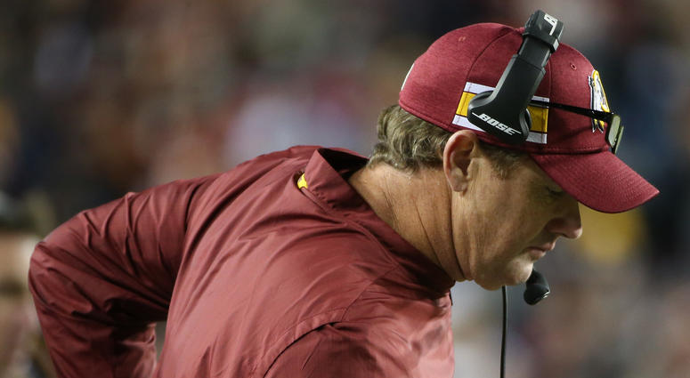 Redskins coach Jay Gruden on the sidelines for a game against the Cowboys Jay_Gruden_Redskins_Cowboys