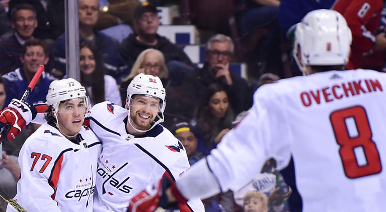 Kuznetsov celebrates another goal against the Vancouver Canucks Evgeny_Kuznetsov_Goal