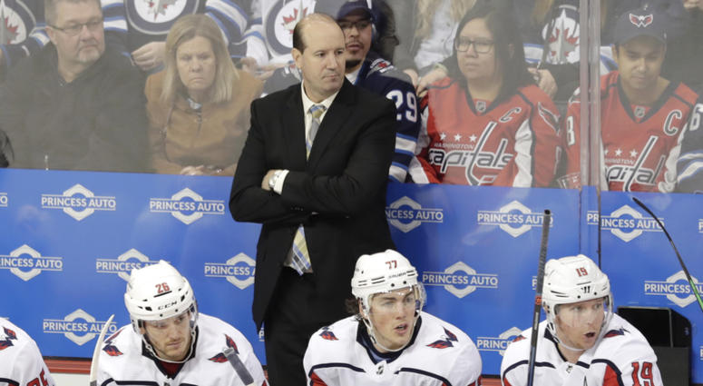 Capitals head coach Todd Reirden oversees his bench in a November game against the Jets Todd Reirden 'waited too long' to discipline under-performing Capitals