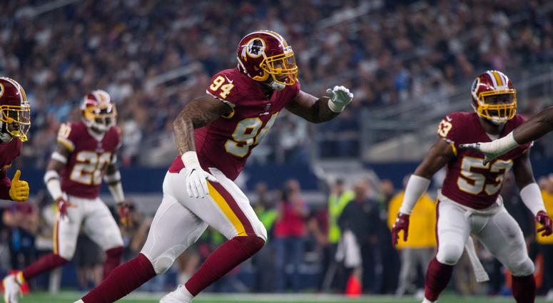 Preston Smith in action for the Washington Redskins in 2018. Preston_Smith