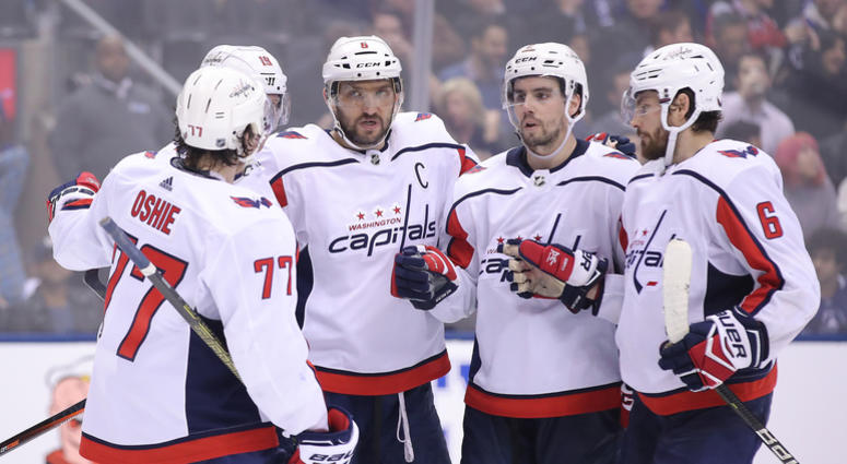 Matt Niskanen celebrates with Capitals teammates after scoring a third-period goal against Toronto. The Capitals would lose 6-3 to the Maple Leafs. May: It's actually good the Caps got 'their (butts) kicked so badly' in first half