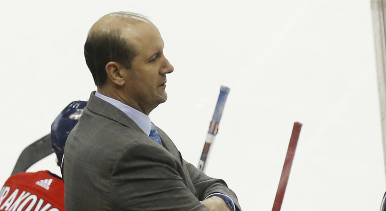 Todd Reirden looks on during the Capitals' 1-0 loss to the Bruins. Todd_Reirden_Caps_Bruins