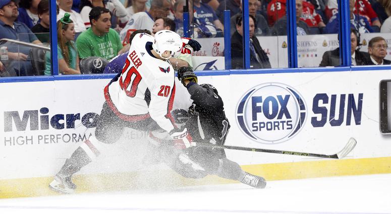 Ondrej Palat gets into an on-ice collision with Lars Eller in Saturday's 6-3 Lightning win May: Don't read too much into Caps' loss in Tampa
