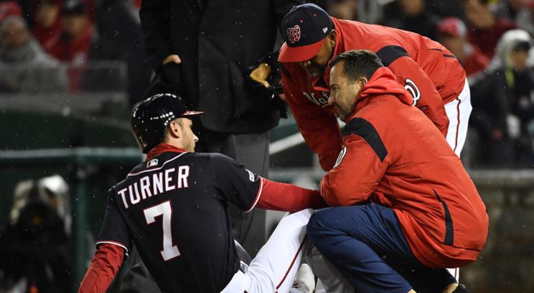 Trea Turner suffers a broken finger while attempting to bunt. Trea Turner suffers a broken finger.
