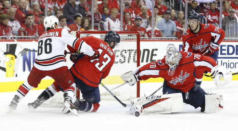 Capitals goaltender Braden Holtby makes a save on the penalty kill. Capitals penalty kill sparks offensive explosion in Game 5.