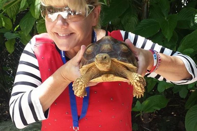 Darlene Evans With a Turtle