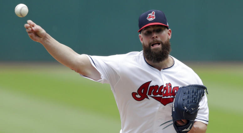 Cleveland Indians starting pitcher Corey Kluber delivers in the first inning of a baseball game against the Chicago White Sox, Wednesday, May 30, 2018, in Cleveland. Cleveland Indians starting pitcher Corey Kluber delivers in the first inning of a baseball game against the Chicago White Sox, Wednesday, May 30, 2018, in Cleveland. (AP Photo/Tony Dejak)