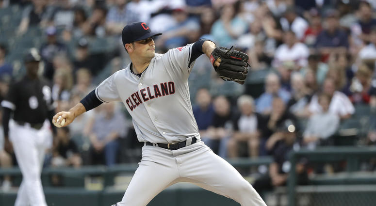 Cleveland Indians starting pitcher Adam Plutko delivers during the first inning of the teams baseball game against the Chicago White Sox on Tuesday, June 12, 2018, in Chicago. Cleveland Indians starting pitcher Adam Plutko delivers during the first inning of the teams baseball game against the Chicago White Sox on Tuesday, June 12, 2018, in Chicago.