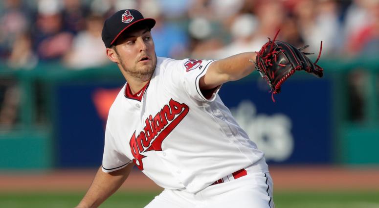 Cleveland Indians starting pitcher Trevor Bauer delivers in the first inning of a baseball game against the Chicago White Sox, Monday, June 18, 2018, in Cleveland. Cleveland Indians starting pitcher Trevor Bauer delivers in the first inning of a baseball game against the Chicago White Sox, Monday, June 18, 2018, in Cleveland.
