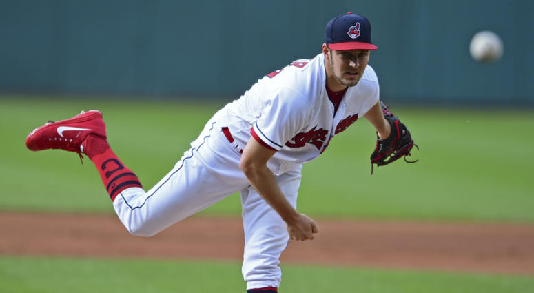 Cleveland Indians starting pitcher Trevor Bauer delivers in the first inning of a baseball game against the Detroit Tigers, Saturday, June 23, 2018, in Cleveland. Cleveland Indians starting pitcher Trevor Bauer delivers in the first inning of a baseball game against the Detroit Tigers, Saturday, June 23, 2018, in Cleveland.
