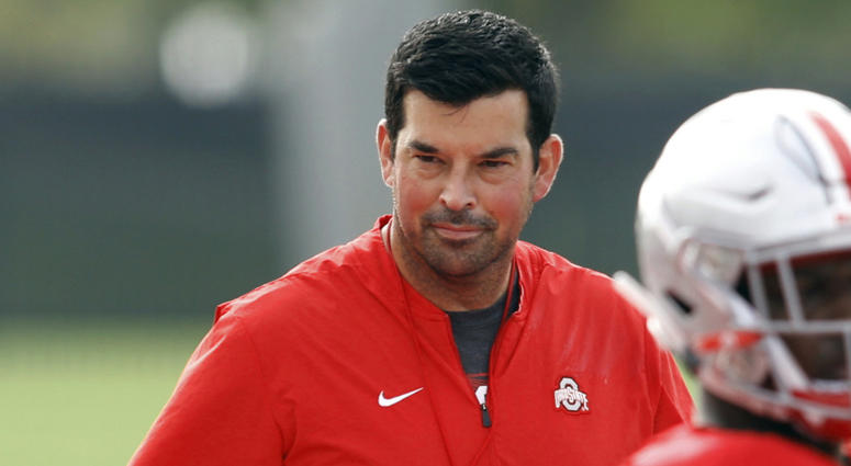 Acting Ohio State University football coach Ryan Day is seen during NCAA college football practice in Columbus, Ohio. Ohio State did its best to turn the conversation back to football on Monday, Aug. 27, 2018, in preparation for its first home opener in s Acting Ohio State University football coach Ryan Day is seen during NCAA college football practice in Columbus, Ohio. Ohio State did its best to turn the conversation back to football on Monday, Aug. 27, 2018, in preparation for its first home opener in s