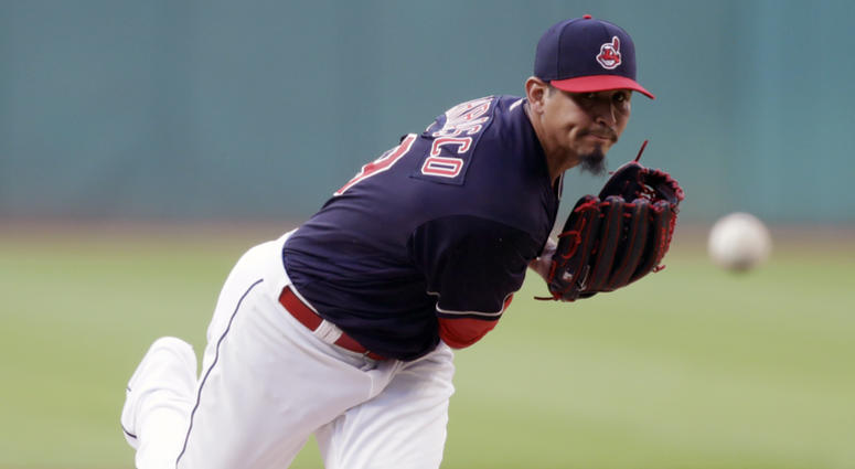 Cleveland Indians starting pitcher Carlos Carrasco delivers in the first inning of a baseball game against the Minnesota Twins, Tuesday, Aug. 28, 2018, in Cleveland. Cleveland Indians starting pitcher Carlos Carrasco delivers in the first inning of a baseball game against the Minnesota Twins, Tuesday, Aug. 28, 2018, in Cleveland.
