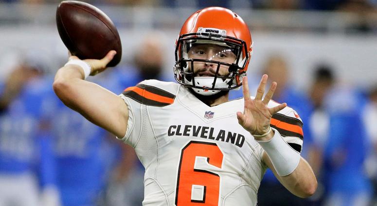 Cleveland Browns quarterback Baker Mayfield throws during the first half of an NFL football preseason game against the Detroit Lions, Thursday, Aug. 30, 2018, in Detroit. Cleveland Browns quarterback Baker Mayfield throws during the first half of an NFL football preseason game against the Detroit Lions, Thursday, Aug. 30, 2018, in Detroit.