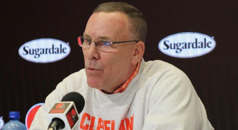 Browns GM John Dorsey speaks with reporters on Thursday, April 18, 2019