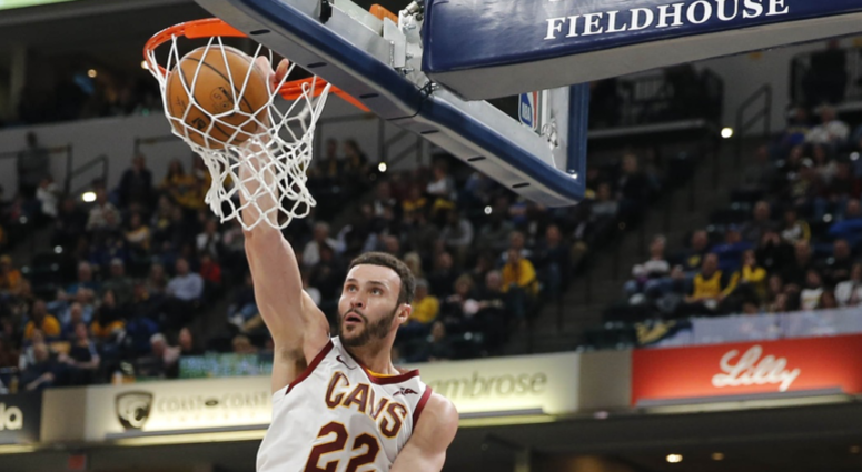 Feb 9, 2019; Indianapolis, IN, USA; Cleveland Cavaliers forward Larry Nance Jr. (22) dunks against the Indiana Pacers during the third quarter at Bankers Life Fieldhouse. Mandatory Credit: Brian Spurlock-USA TODAY Sports Feb 9, 2019; Indianapolis, IN, USA; Cleveland Cavaliers forward Larry Nance Jr. (22) dunks against the Indiana Pacers during the third quarter at Bankers Life Fieldhouse. Mandatory Credit: Brian Spurlock-USA TODAY Sports
