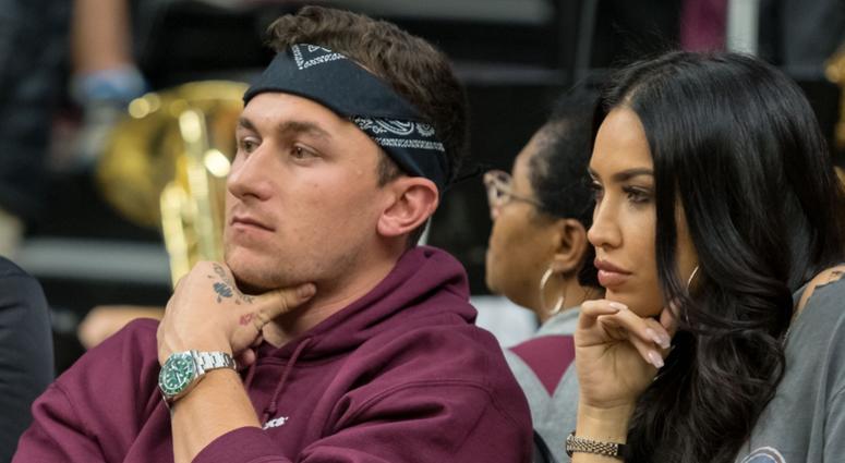Former Texas A&M Aggies quarterback Johnny Manziel during the game between the Texas A&M Aggies and the Kentucky Wildcats at Reed Arena. Former Texas A&M Aggies quarterback Johnny Manziel during the game between the Texas A&M Aggies and the Kentucky Wildcats at Reed Arena.