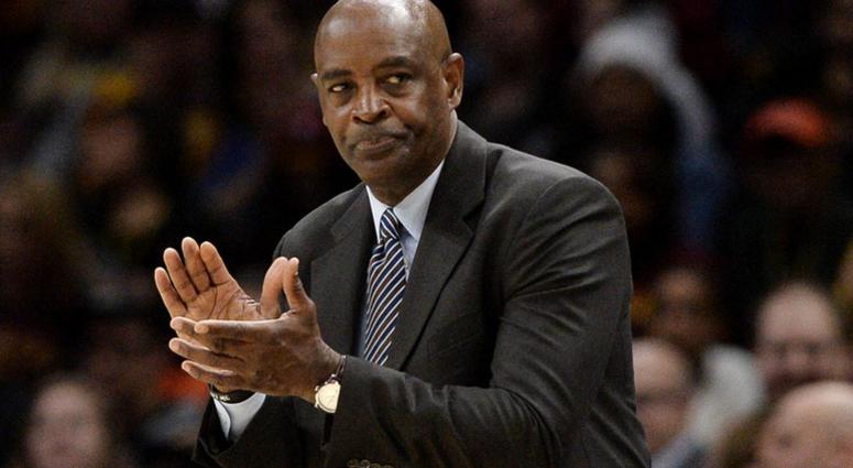 Cleveland Cavaliers associate head coach Larry Drew during the first half against the Phoenix Suns at Quicken Loans Arena. Cleveland Cavaliers associate head coach Larry Drew during the first half against the Phoenix Suns at Quicken Loans Arena.