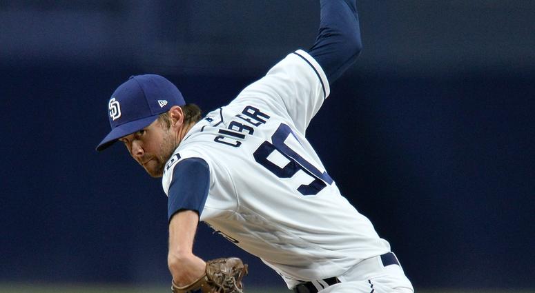 San Diego Padres relief pitcher Adam Cimber (90) pitches during the ninth inning against the Colorado Rockies at Petco Park. San Diego Padres relief pitcher Adam Cimber (90) pitches during the ninth inning against the Colorado Rockies at Petco Park.