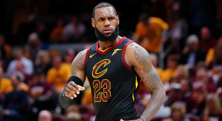 May 19, 2018; Cleveland, OH, USA; Cleveland Cavaliers forward LeBron James (23) watches a play against the Boston Celtics during the second half in game three of the Eastern conference finals of the 2018 NBA Playoffs at Quicken Loans Arena. May 19, 2018; Cleveland, OH, USA; Cleveland Cavaliers forward LeBron James (23) watches a play against the Boston Celtics during the second half in game three of the Eastern conference finals of the 2018 NBA Playoffs at Quicken Loans Arena.