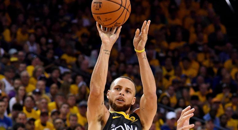 Golden State Warriors guard Stephen Curry (30) shoots the ball against Cleveland Cavaliers forward Larry Nance Jr. (22) during the fourth quarter in game two of the 2018 NBA Finals at Oracle Arena. Golden State Warriors guard Stephen Curry (30) shoots the ball against Cleveland Cavaliers forward Larry Nance Jr. (22) during the fourth quarter in game two of the 2018 NBA Finals at Oracle Arena.