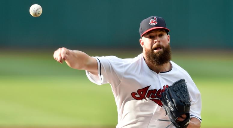 Jul 12, 2018; Cleveland, OH, USA; Cleveland Indians starting pitcher Corey Kluber (28) delivers in the first inning against the New York Yankees at Progressive Field. Jul 12, 2018; Cleveland, OH, USA; Cleveland Indians starting pitcher Corey Kluber (28) delivers in the first inning against the New York Yankees at Progressive Field.