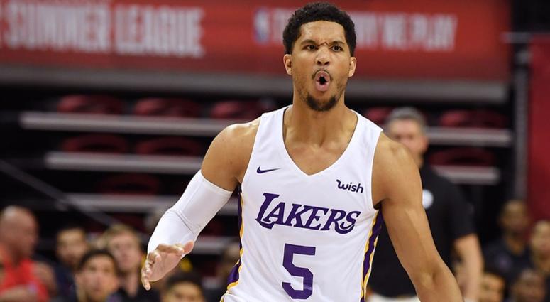 Los Angeles Lakers guard Josh Hart (5) dribbles during the first half at Thomas & Mack Center. Los Angeles Lakers guard Josh Hart (5) dribbles during the first half at Thomas & Mack Center.