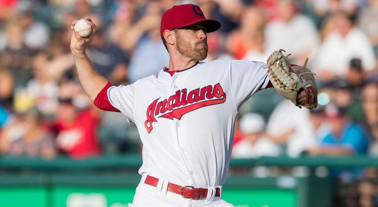 Cleveland Indians starting pitcher Shane Bieber (57) throws a pitch during the first inning against the New York Yankees at Progressive Field. Cleveland Indians starting pitcher Shane Bieber (57) throws a pitch during the first inning against the New York Yankees at Progressive Field.