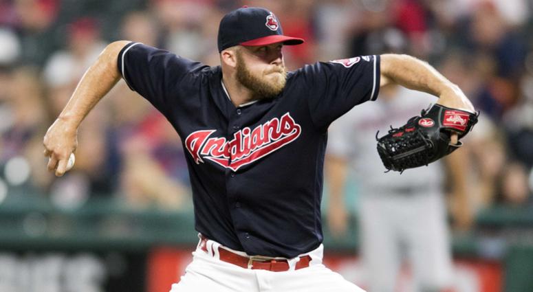 Aug 8, 2018; Cleveland, OH, USA; Cleveland Indians relief pitcher Cody Allen (37) throws a pitch during the ninth inning against the Minnesota Twins at Progressive Field. Aug 8, 2018; Cleveland, OH, USA; Cleveland Indians relief pitcher Cody Allen (37) throws a pitch during the ninth inning against the Minnesota Twins at Progressive Field.