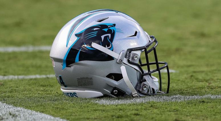 Aug 17, 2018; Charlotte, NC, USA; Carolina Panthers helmet during the first quarter between the Carolina Panthers and the Miami Dolphins at Bank of America Stadium. Mandatory Credit: Jim Dedmon-USA TODAY Sports Aug 17, 2018; Charlotte, NC, USA; Carolina Panthers helmet during the first quarter between the Carolina Panthers and the Miami Dolphins at Bank of America Stadium. Mandatory Credit: Jim Dedmon-USA TODAY Sports