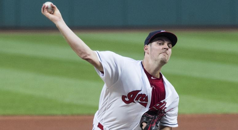 Cleveland Indians starting pitcher Trevor Bauer (47) throws a pitch during the first inning against the Boston Red Sox at Progressive Field. Cleveland Indians starting pitcher Trevor Bauer (47) throws a pitch during the first inning against the Boston Red Sox at Progressive Field.