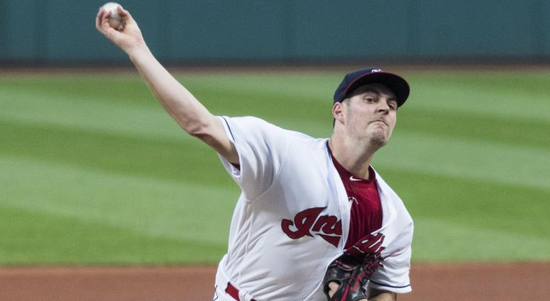 Sep 21, 2018; Cleveland, OH, USA; Cleveland Indians starting pitcher Trevor Bauer (47) throws a pitch during the first inning against the Boston Red Sox at Progressive Field. Mandatory Credit: Ken Blaze-USA TODAY Sports Sep 21, 2018; Cleveland, OH, USA; Cleveland Indians starting pitcher Trevor Bauer (47) throws a pitch during the first inning against the Boston Red Sox at Progressive Field. Mandatory Credit: Ken Blaze-USA TODAY Sports