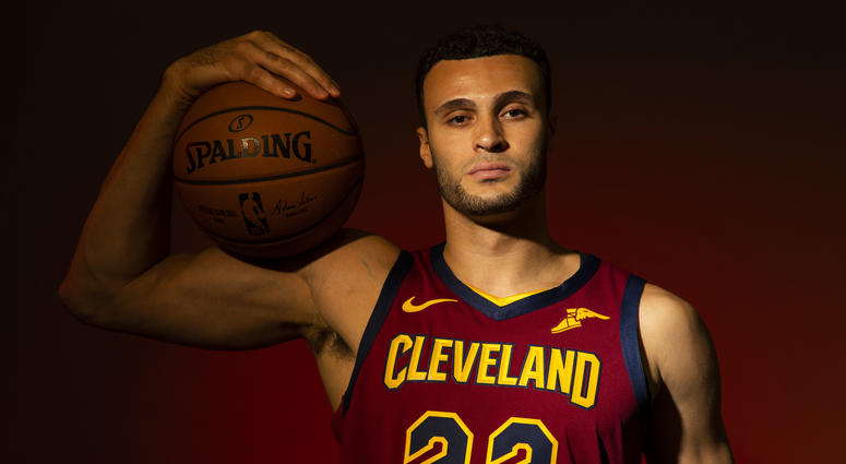 Sep 24, 2018; Cleveland, OH, USA; Cleveland Cavaliers forward Larry Nance Jr. (22) poses during Cavs Media Day at Cleveland Clinic Courts. Sep 24, 2018; Cleveland, OH, USA; Cleveland Cavaliers forward Larry Nance Jr. (22) poses during Cavs Media Day at Cleveland Clinic Courts.