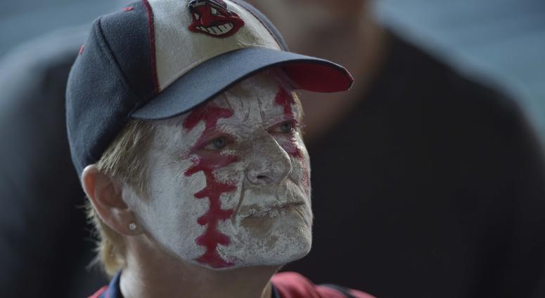 Oct 8, 2018; Cleveland, OH, USA; Cleveland Indians fan leaves the stadium after the Cleveland Indians are defeated by the Houston Astros during game three of the 2018 ALDS playoff baseball series at Progressive Field. Mandatory Credit: David Richard-USA T Oct 8, 2018; Cleveland, OH, USA; Cleveland Indians fan leaves the stadium after the Cleveland Indians are defeated by the Houston Astros during game three of the 2018 ALDS playoff baseball series at Progressive Field. Mandatory Credit: David Richard-USA T