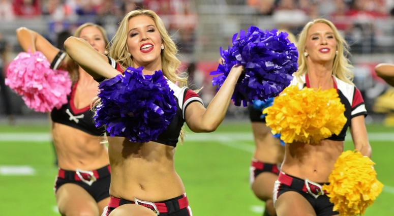 Oct 18, 2018; Glendale, AZ, USA; The Arizona Cardinals cheerleaders perform during the first half against the Denver Broncos at State Farm Stadium. Mandatory Credit: Matt Kartozian-USA TODAY Sports Oct 18, 2018; Glendale, AZ, USA; The Arizona Cardinals cheerleaders perform during the first half against the Denver Broncos at State Farm Stadium. Mandatory Credit: Matt Kartozian-USA TODAY Sports