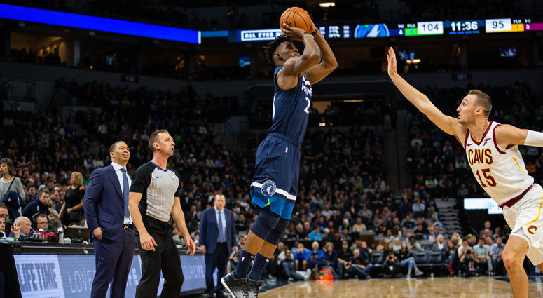 Oct 19, 2018; Minneapolis, MN, USA; Minnesota Timberwolves forward Jimmy Butler (23) shoots the ball over Cleveland Cavaliers forward Sam Dekker (15) during the fourth quarter at Target Center. Oct 19, 2018; Minneapolis, MN, USA; Minnesota Timberwolves forward Jimmy Butler (23) shoots the ball over Cleveland Cavaliers forward Sam Dekker (15) during the fourth quarter at Target Center.