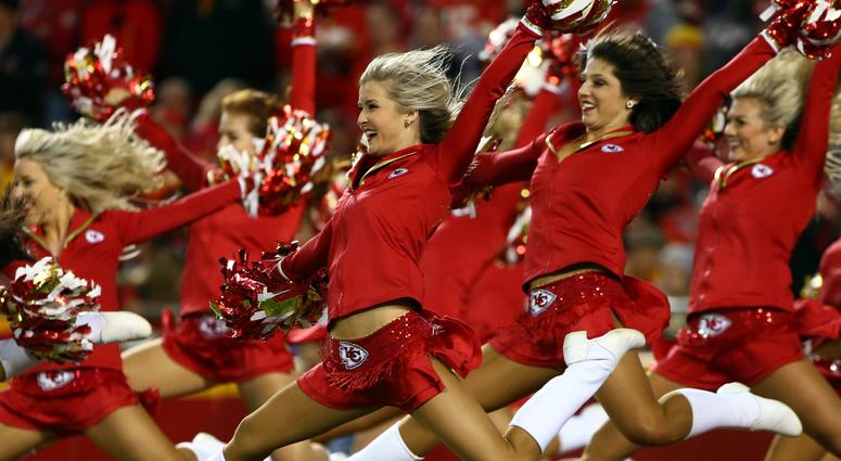Oct 21, 2018; Kansas City, MO, USA; The Kansas City Chiefs cheerleaders perform in the second half against the Cincinnati Bengals at Arrowhead Stadium. Mandatory Credit: Jay Biggerstaff-USA TODAY Sports Oct 21, 2018; Kansas City, MO, USA; The Kansas City Chiefs cheerleaders perform in the second half against the Cincinnati Bengals at Arrowhead Stadium. Mandatory Credit: Jay Biggerstaff-USA TODAY Sports