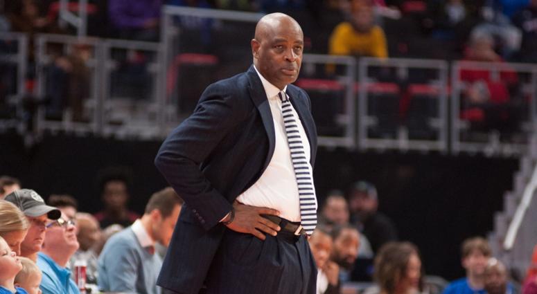 Cleveland Cavaliers head coach Larry Drew during the game against the Detroit Pistons at Little Caesars Arena. Cleveland Cavaliers head coach Larry Drew during the game against the Detroit Pistons at Little Caesars Arena.