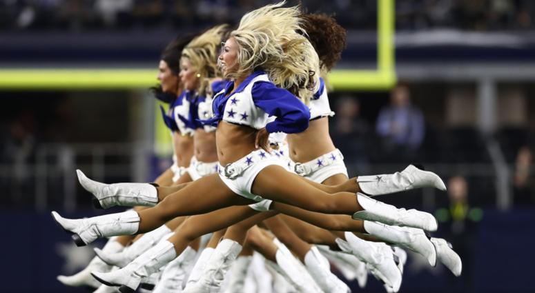 Nov 29, 2018; Arlington, TX, USA; Dallas Cowboys cheerleader performs during a timeout from the game against the New Orleans Saints at AT&T Stadium. Mandatory Credit: Matthew Emmons-USA TODAY Sports Nov 29, 2018; Arlington, TX, USA; Dallas Cowboys cheerleader performs during a timeout from the game against the New Orleans Saints at AT&T Stadium. Mandatory Credit: Matthew Emmons-USA TODAY Sports