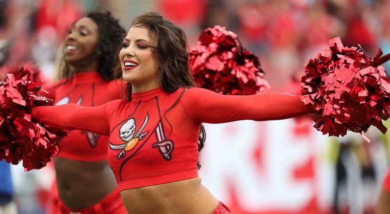 Dec 2, 2018; Tampa, FL, USA; Tampa Bay Buccaneers cheerleaders cheer against the Carolina Panthers at Raymond James Stadium. Mandatory Credit: Kim Klement-USA TODAY Sports Dec 2, 2018; Tampa, FL, USA; Tampa Bay Buccaneers cheerleaders cheer against the Carolina Panthers at Raymond James Stadium. Mandatory Credit: Kim Klement-USA TODAY Sports